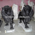 Hot sale China factory large walking black lion statue for garden